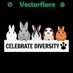 celebrate diversity svg, trending svg, celebrate diversity svg, rabbit svg, rabbit lover svg, cute pet svg, bunny svg, c