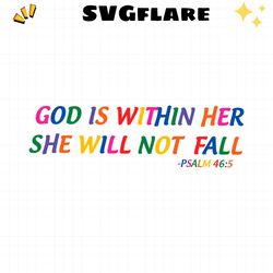 god is within not fall bible verse svg