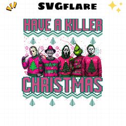 pink horror have a killer christmas png