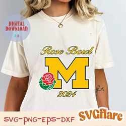 rose bowl 2024 michigan wolverines svg digital download