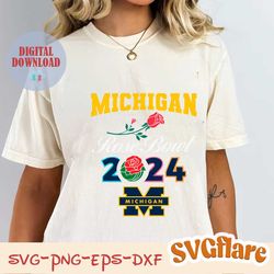 michigan rose bowl 2024 football svg digital download
