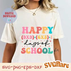 happy 100 days of school teacher team svg