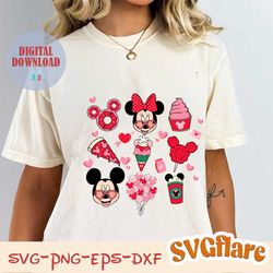 valentine mickey and friends snacks png