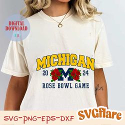 michigan rose bowl game 2024 svg digital download