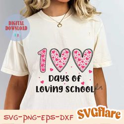 groovy 100 days of loving school svg