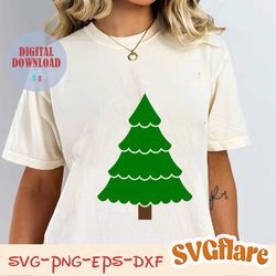 Christmas Tree, Pine Tree, Evergreen  Instant Digital Download  svg, png, dxf, and eps files included!