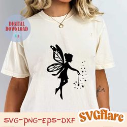 fairy svg i fairy svg, tinkerbell svg, princess svg, fairy clipart, flying fairy png, fairy svg cut files cricut silhou