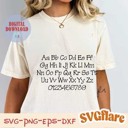 notebook dots font svg ttf, dots font, school font, poster font, digital download, 1 svg, 1 dxf, 1 png 1 ttf file