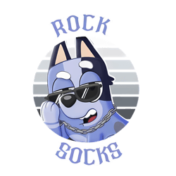 Bluey Rock Socks Cartoon Character Png5