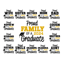 Proud Family of 2024 Graduate SVG, 2024 Graduation Svg Bundle, Senior Family Svg, Proud Graduate Family Svg, Class of 20