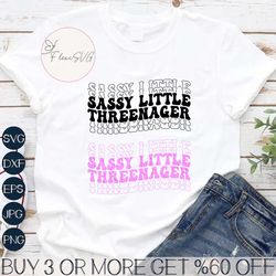 Sassy Little Threenager SVG, Birthday, Cricut, Little Miss