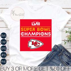 LVIII Super Bowl Champions KC Logo SVG