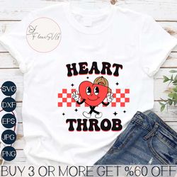 Retro Heart Throb Checkered SVG