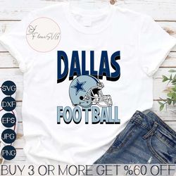Dallas Football Helmet SVG Digital Download