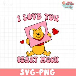 Cute Winnie The Pooh Friends Valentine PNG, Pooh Friends Png
