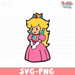 Princess Peach Svg, Princess Svg, Games Svg, Super Mario Svg