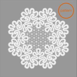 Pattern Bobbin lace Napkin Table-napkin Doily Printable pattern