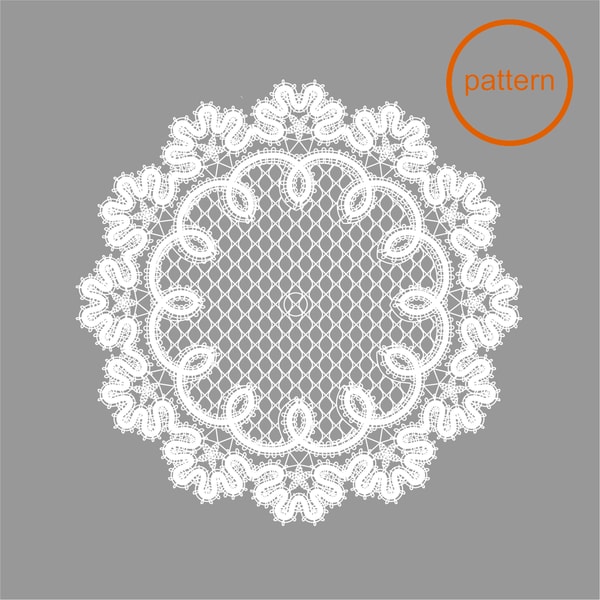 Bobbin lace Watch dial, Wall clock Pattern Napkin Printable | Inspire ...