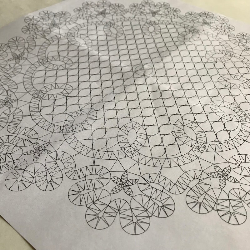 Bobbin lace Watch dial, Wall clock Pattern Napkin Printable | Inspire ...