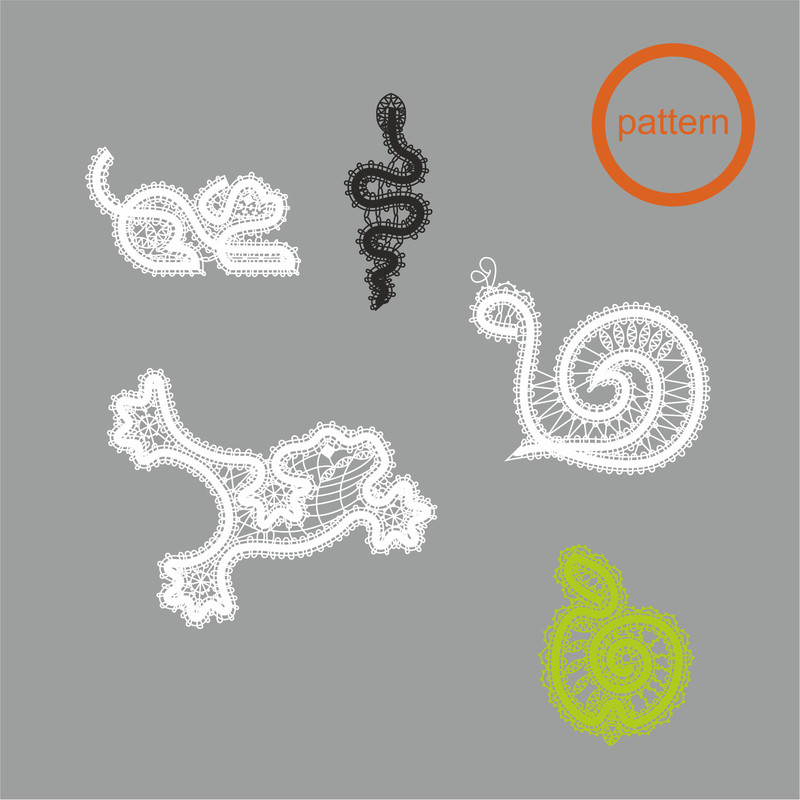 Bobbin Lace Pattern Of Souvenirs Set 0