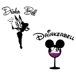 drinkerbell svg, drinking svg, wine svg, tinkerbell svg, epcot svg