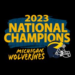 Helmet 2023 National Champions Michigan Wolverines SVG