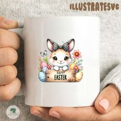 watercolor easter bunny clipart, cute baby animals