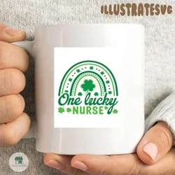 one lucky nurse svg, lucky varsity svg