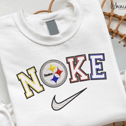 Nike NFL Pittsburgh Steelers Emboidered Hoodie, Nike NFL Embroidered Sweatshirt, NFL Embroidered Football, Nike Shirt