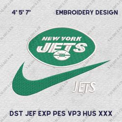 NFL New York Jets, Nike NFL Embroidery Design, NFL Team Embroidery Design, Nike Embroidery Design, Instant Download