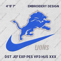NFL Detroit Lions, Nike NFL Embroidery Design, NFL Team Embroidery Design, Nike Embroidery Design, Instant Download