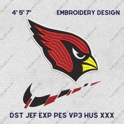 NFL Arizona Cardinals, Nike NFL Embroidery Design, NFL Team Embroidery Design, Nike Embroidery Design, Instant Download
