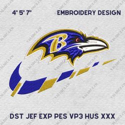 NFL Baltimore Ravens, Nike NFL Embroidery Design, NFL Team Embroidery Design, Nike Embroidery Design, Instant Download