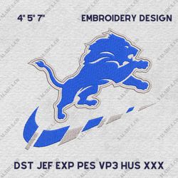 NFL Detroit Lions, Nike NFL Embroidery Design, NFL Team Embroidery Design, Nike Embroidery Design, Instant Download