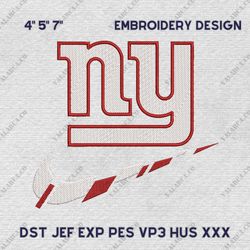 NFL New York Giants, Nike NFL Embroidery Design, NFL Team Embroidery Design, Nike Embroidery Design, Instant Download