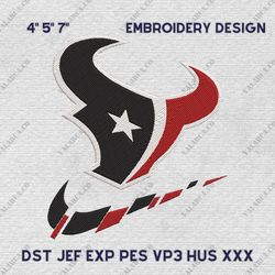 NFL Houston Texans, Nike NFL Embroidery Design, NFL Team Embroidery Design, Nike Embroidery Design, Instant Download