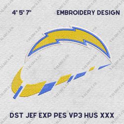 NFL Los Angeles Chargers, Nike NFL Embroidery Design, NFL Team Embroidery Design, Nike Embroidery Design
