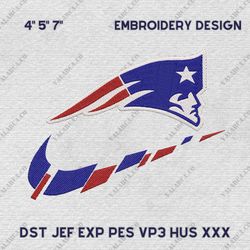 NFL New England Patriots, Nike NFL Embroidery Design, NFL Team Embroidery Design, Nike Embroidery Design