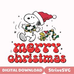funny snoopy woodstock merry christmas svg cricut files