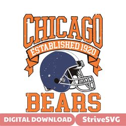 Vintage Chicago Bears Football Est 1920 SVG Cricut Files