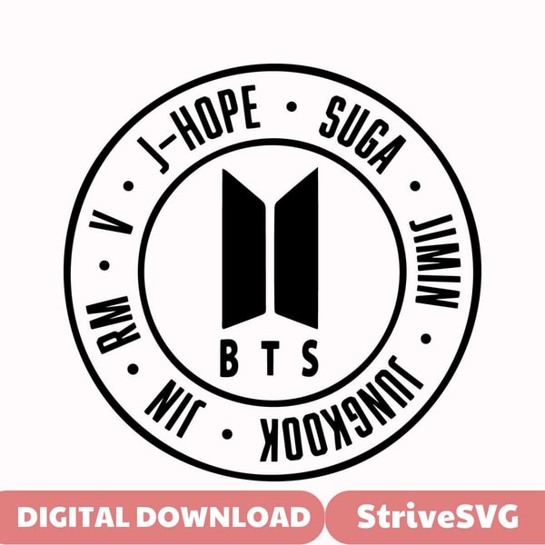 BTS Svg BTS Logo svg bangtan boys Kpop svg BTS Army svg Inst | Inspire ...