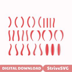 baseball stitch svg bundle, baseball laces, softball, softball stitches, silhouette, ball svg, sport ball, baseball shir