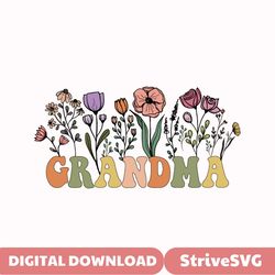 grandma est. 2023 png grandmother png grandma png for sublimation grandma gift digital download flower instant download