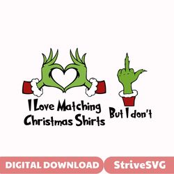 I Love Matching Christmas Shirts PNG, Christmas Couples Funny Matching Png, Christmas Png, Christmas Linghts Png, Funny