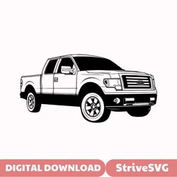 2009 Ford F150 STX SVG Pick up Truck PNG svg, cut file, drawing ,Illustration, raptor Vector, ford ranger raptor svg, n