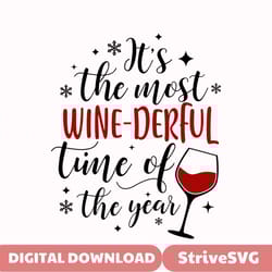 its the most wine derful svg, it's the most wine derful time of the year svg, funny christmas svg, wine svg