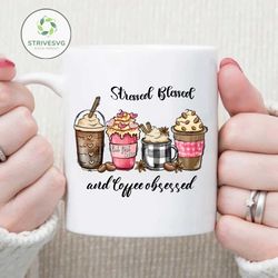 stressed blessed and coffee obsessed png file