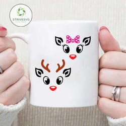 rudolph the red nosed reindeer svg, christmas reindeer svg, rudolph face svg, rudolph reindeer cut files, cricut, silhou