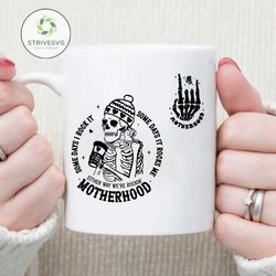 some days i rock it some days it rocks me svg, motherhood svg, rocking motherhood svg, funny motherhood skull svg