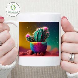 cactus glitter, cactuses pattern, cactus 20oz tumbler wrap, seamless skinny tumbler, sublimation design png 2040